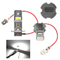 Pikkukuva 1 / 10: 2 kpl H3 LED-lamppuja 9V-16V CANBUS 3000lm valkoinen vahva