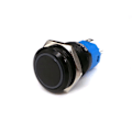 Pikkukuva 4 / 10: 2kpl On/Off-kytkin, LED-snap-painike 18mm musta Valkoinen