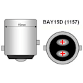 Pikkukuva 8 / 9: 2kpl P21/5W LED BAY15D 12-18V 1000lm CANBUS polttimo ilman napaisuutta valkoinen