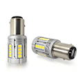 Pikkukuva 1 / 10: 2 kpl P21/5W LED BAY15D 12-24V lamppu ilman virhettä 3000lm valkoinen