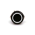 Pikkukuva 1 / 10: 2kpl On/Off-kytkin, LED-snap-painike 18mm musta Valkoinen