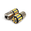 Pikkukuva 1 / 8: 2 kpl LED-lamppu BA15S, P21W 12V CANBUS oranssi