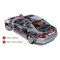 Miniatyrbild 10 av 10: 4 parkeringssensorer, summer, 12V kontrollpanel - kit svart