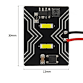Pikkukuva 8 / 10: 2 kpl Paneeli 2 LED 12V W5W, T10, C5W, SV8.5, BA9S, T4W CANBUS 950lm valkoinen vahva