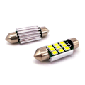 Pikkukuva 6 / 9: 6kpl LED-lamppu SV8.5, C5W 12-24V CANBUS 42mm Valkoinen