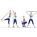 Miniatyrbild 4 av 10: Gymnastikgummi för stretching Övningsband - gul