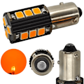 Pikkukuva 1 / 8: 2 kpl LED-lamppu BAW9S, HY21W 12V CANBUS oranssi