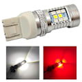 Pikkukuva 4 / 10: 2 kpl W21/5W LED-lamppu 7443 12V CANBUS valkoinen/punainen, kaksivärinen