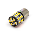 Pikkukuva 2 / 8: 2 kpl LED-lamppu BA15S, P21W 12V CANBUS oranssi