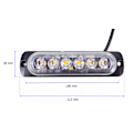 Pikkukuva 3 / 10: Stroboskooppimerkkivalaisin 6 LED 12V-24V, oranssi