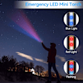 Miniatyrbild 3 av 5: LED Ficklampa, USB Uppladdningsbar LED Ficklampa, Lättviktiga Nödficklampor 1200mAh, 4 Lägen Belysning Ficklampor