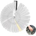 Miniatyrbillede 1 af 5: Følerblade Rustfrit Stål Følerblad Dobbeltmarkeret Imperisk og Metrisk Følerbladsæt 32 Blade (0,04-0,88mm)