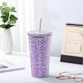 Pikkukuva 5 / 5: Bling Diamond Tumbler - Kiiltävä Vesipullo Kannella