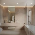 Miniatyrbilde 4 av 5: Sett med 3 LED downlights, ultra-flate downlights, IP65 baderomsspotter, matt hvit, 90x25 mm (DxH)