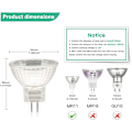 Miniatyrbilde 4 av 5: MR11 Halogenpærer (Pakke med 12), GU4 Halogenlampe 12V 20W, Mr11 GU4 Dimbar Pære Glassdeksel for Taklampe, 2-Pinners Halogenpære 2700K Varmhvit