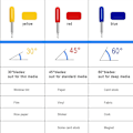 Miniatyrbillede 5 af 5: 20 STK 3. Parts Tilbehørsknive til Cricut, Explore Air 2, Expression, 10 stk. 45°, 5 stk. 30°, 5 stk. 60° (20-pak)