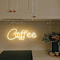 Miniatyrbild 2 av 5: Kaffe LED Neon-skylt, Varmvit Neon-skylt för Väggdekor, USB-driven Ljusskylt med Strömbrytare