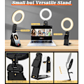 Miniatyrbillede 4 af 5: 5'' Laptop Selfie Ring Light med Stativ - Mini LED Desktop Telefon Ring Light med 5 Dæmpbare Tilstande & 10 Lysstyrkeniveauer til Makeup Streaming Webcam