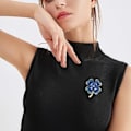 Miniatyrbillede 5 af 5: Oenothera Rhinestone Firkløver Brosche, Broscher til Kvinder UK, Krystal Brosche til Kvinder, til Kvinder Piger Fødselsdag Gave Bryllup Fest Tilbehør