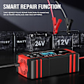 Miniatyrbilde 5 av 5: Batterilader, 8A 12V / 4A 24V Helautomatisk Smart Billader, LCD-skjerm Brukes i Bil, Motorsykkel, etc. Batterilader