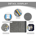 Miniatyrbild 4 av 5: Passhållare PU Läder RFID-blockerande Passfodral Reseplånbok Fodral med Kortplats & Elastisk Rem Passfodral (Grå) grey