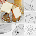 Miniatyrbillede 4 af 5: 1 stk. Camping Toaster til Gasblus, 4 Skiver Foldbar Gasblus Toaster
