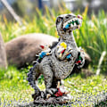Miniatyrbillede 5 af 5: Havenisse Statuer Udendørs Dekoration, Dinosaur der Spiser Nisser Havekunst Dekoration