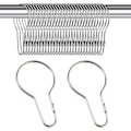 Miniatyrbild 1 av 5: 30 st duschdraperiringar, rostfria metallkrokar, dekorativa öglor för badrum, sovrum, kök, gardinstänger