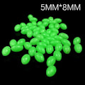 Miniatyrbilde 3 av 5: 100 stk. Selvlysende Fiskeperler, Hard Plast Oval Glødende Egg, Myke Fiskeperler Rig Perler, for Basseng Innsjø Elv (Selvlysende i Mørket)