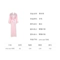 Miniatyrbillede 2 af 5: Lang Badekåbe Kort Badekåbe Ensfarvet Badekåbe Ærmer Silke Satin Kimono Kjole Kvinder Sommer Badekåbe Ren Farve Nattøj Champagne