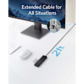 Miniatyrbillede 5 af 5: 4-Ports USB 3.0 Ultra Slim Data Hub med 60cm Forlænget Kabel til Macbook, Mac Pro / mini, iMac, Notebook PC, USB-stik, Mobile HDD og mere 60cm
