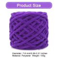 Miniatyrbild 2 av 5: Tjock Häklygarn Mjuk Isremsa Häklygarn Chunky Vävd Filtgarn för Väva Filt Tofflor (Lila) Purple