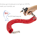 Miniatyrbilde 2 av 5: Luftpistol for rengjøring med 9 meter lang rød spiral - Luftpistol for lastebilsete, luftsete-pistolsett med 2 utskiftbare dysespisser