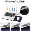 Miniatyrbild 5 av 5: 15 16 Tums Laptopfodral i Läder med Justerbart Stativ Kompatibelt med MacBook Pro 16 2021 2019/15.4'' MacBook Pro15 A1990 A1707 A1398, Marinblå