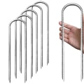 Miniatyrbilde 1 av 5: 12\" Telttanker, 6-pak U-formet, Heavy Duty Jordstikker for Camping, Telte, Trampoline, Markiser, Skur, Havner, Sving