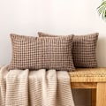 Miniatyrbillede 1 af 6: Corduroy Granule Pudebetræk Dekorative Pudebetræk Aflange Bløde Pellets Solid Pudebetræk til Sofa Soveværelse 12x20 Tommer 7#Coffee