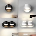 Miniatyrbillede 3 af 5: 9W LED Læselampe med Kabel og Stik, Sengelampe med Touch-kontakt og USB-port, 350° Roterbar Væglæselampe, Dæmpbar, 3000K-6500K Sort