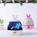 Miniatyrbillede 4 af 5: Stjerneprojektor Natlampe til Børn, Baby Projektionslampe til Soveværelse Roterende Stjerneklar Himmel Projektor, Fødselsdag Julegaver til Drenge Piger Børn white