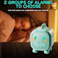 Miniatyrbild 5 av 5: LED Digital Väckarklocka med Snooze-läge, Nattlampor för Sovrum, Sömntränare Tyst Nattklocka Sängklocka med Temperatur (Grön)