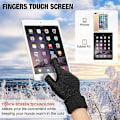 Miniatyrbild 2 av 4: 4 Par Dam Vinter Touchscreen-Vantar Varma Fleecefodrade Stickade Vantar Elastisk Manschett Vintervantar (2*Svart, Grå, Beige)