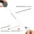 Miniatyrbild 4 av 5: Retrakterbart Nyckelring Nyckelband Heavy Duty Utökningsbart Snöre med Bältesklämma, Badge Reel Clips Förlängare för Arbets-ID-Korthållare, Svart, 2-pack