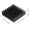 Miniatyrbillede 2 af 4: 5 stk. 35x35x10mm aluminium lille køleplade med dobbeltsidet termisk tape til CPU IC LED-kort køler til køling af skridtmotor TEC1-12706 Peltier
