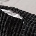Miniatyrbillede 3 af 5: Corduroy Granule Pudebetræk Dekorative Pudebetræk Aflange Bløde Pellets Solid Pudebetræk til Sofa Soveværelse 12x20 Tommer 10#Black
