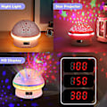 Miniatyrbillede 4 af 5: Svampe stjernehimmel projektionslampe, soveværelse atmosfære himmel lampe Timer Roterende stjerne projektor natlys til børn, gaver til 3-10 år gamle børn