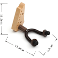 Miniatyrbild 2 av 3: 1-pack Gitarrhängare i Trä för Väggmontering, Gitarrställ för 1 Gitarr, Gitarrvägghängare för Basgitarr Ukulele och Elgitarr Ukulele