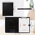 Miniatyrbild 4 av 5: A4 Magnetisk Konferensmapp Urklipp med Förvaringsportfölj Padfolio PU Läder Intervju Dokumentorganisatör