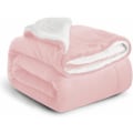 Miniatyrbild 1 av 5: Sängfilt, Sofffilt, Mjuk Fluffig Tjock Filt, Vändbar Mikrofiberfilt Pink