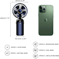 Miniatyrbillede 4 af 5: Bærbar ventilator, 5000mAh genopladelig 5 hastigheder, med LED-display, 11-21 timers skrivebordsventilator arbejdstid til kontor soveværelse udendørs rejser camping