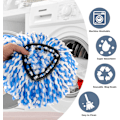 Pikkukuva 4 / 5: Spin Mop -varapää, 3 kpl Moppipään vaihto, konepestävä, helppo vaihtaa ja syväpuhdistus, sininen blue