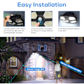 Miniatyrbild 4 av 5: Utomhus Solarlampa, Utomhus LED Strålkastare 108 LED Rörelsesensor, 3 Lägen Solarlampa med Rörelsesensor IP65 Vattentät för Garage Trädgård Staket - 2st